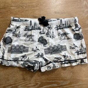 KATIE KIME New York Toile Pajama Shorts Size Medium